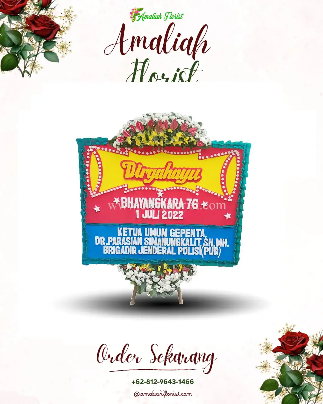 Papan Bunga HUT Ulang Tahun Kalinusu